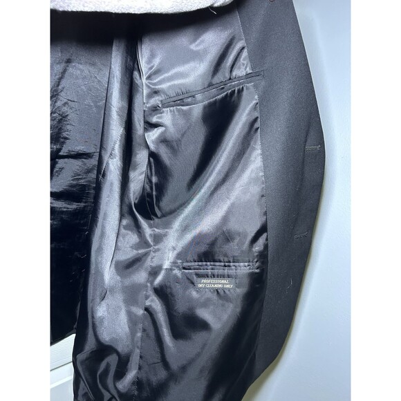 Petrocelli Men’s 2 Button Wool Blend Sports Coat Blazer RN 39566 Black Size 50R - Picture 6 of 10